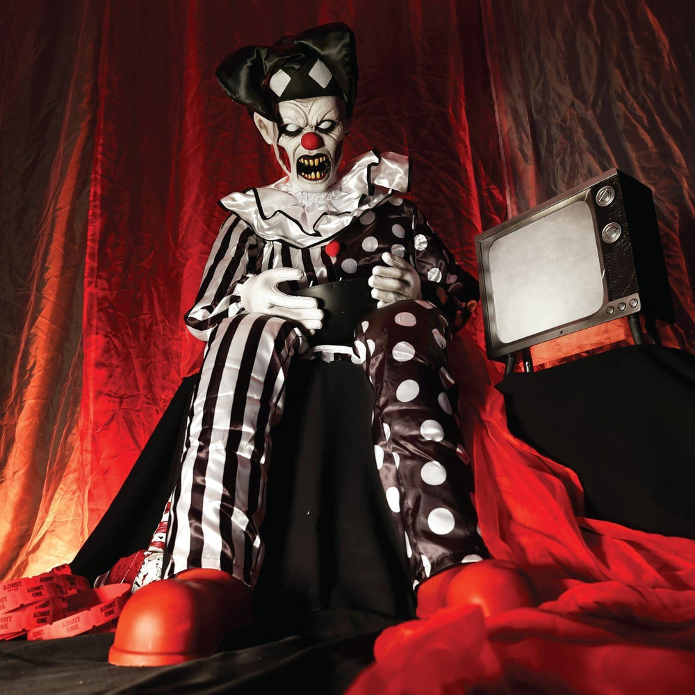 Haunted Hill Farm Hartley The Sitting Scare Clown by Tekky, Motion-Activated ...