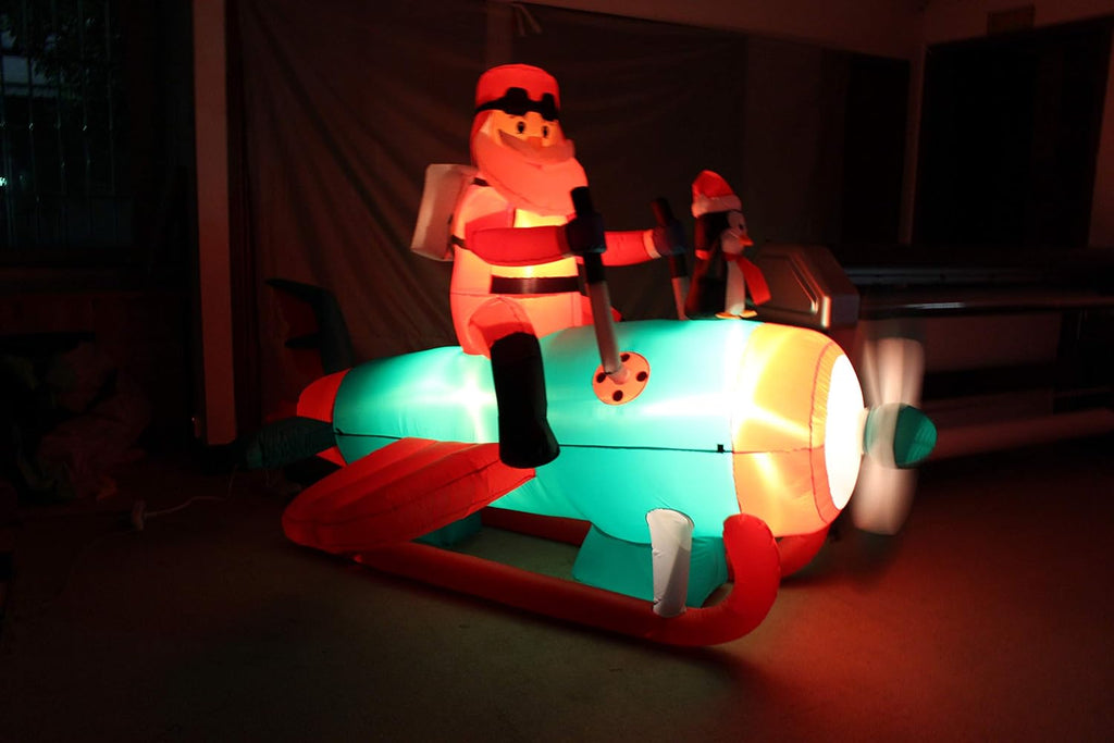 8 ft long christmas inflatable santa claus with, package contents
