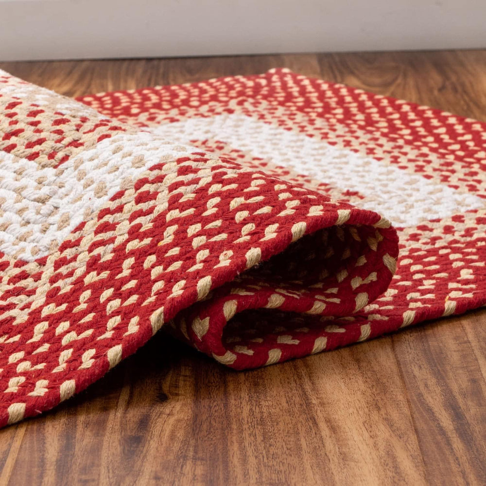 Super Area Rugs 2X6ft Farmhouse Braided Rug Runner - Natural Soft Cotton Carp...