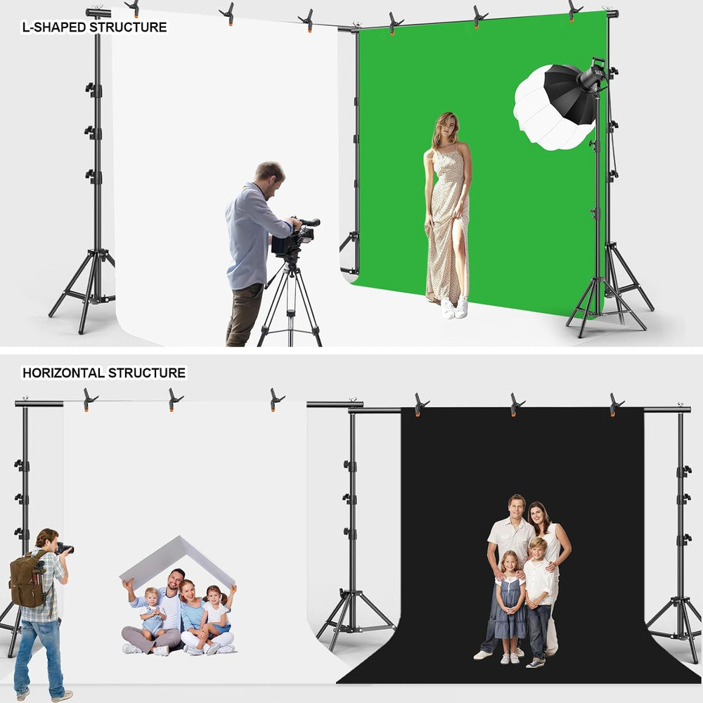 10x20FT Backdrop Support Stand for Photography，Adjustable Width & Length ...