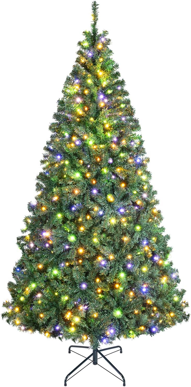 COSTWAY 5 FT Pre-lit Christmas Tree, Artificial Holiday Xmas Tree