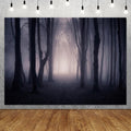10x8 FT Spooky Forest Backdrop Scary Halloween Themed Party Photo Backdrop Dark Misty Woods Party Decorations Academia Photography Background Photo Booth Props Polyester