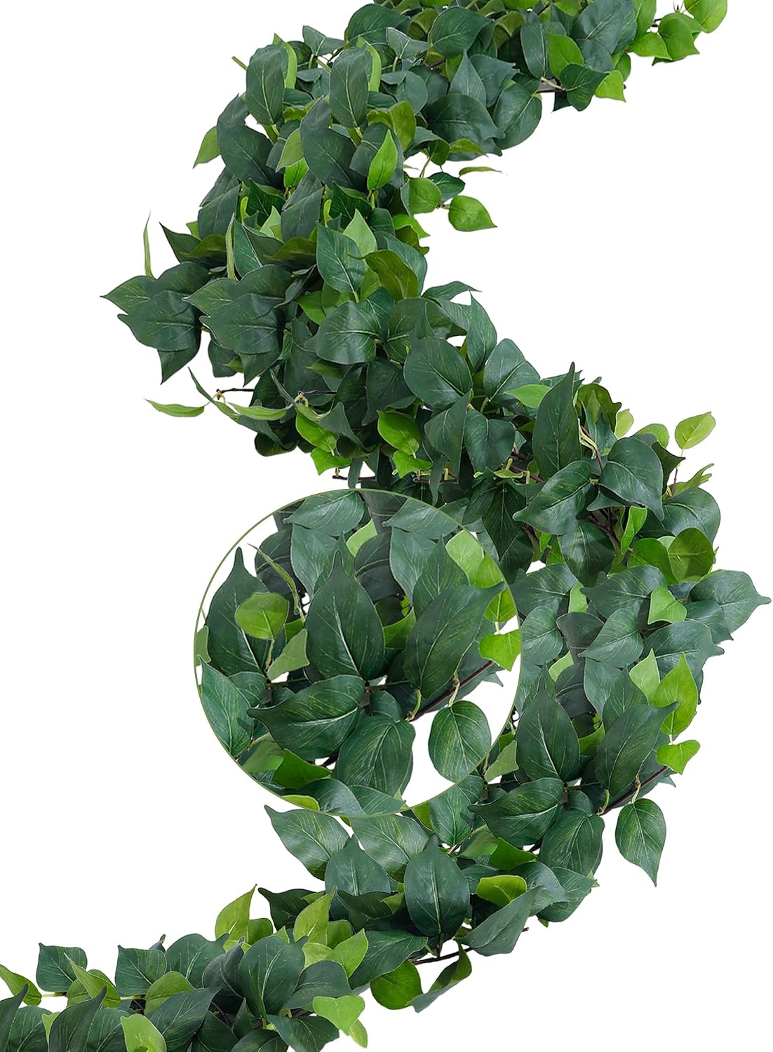 ucky 4Pack Total 24FT Green Fake Vines Ivy Leaves Vines for Bedroom Greenery Garland Fake Leaves Leaf Wall Decor Faux Hanging Vines Plants Outdoor Garland