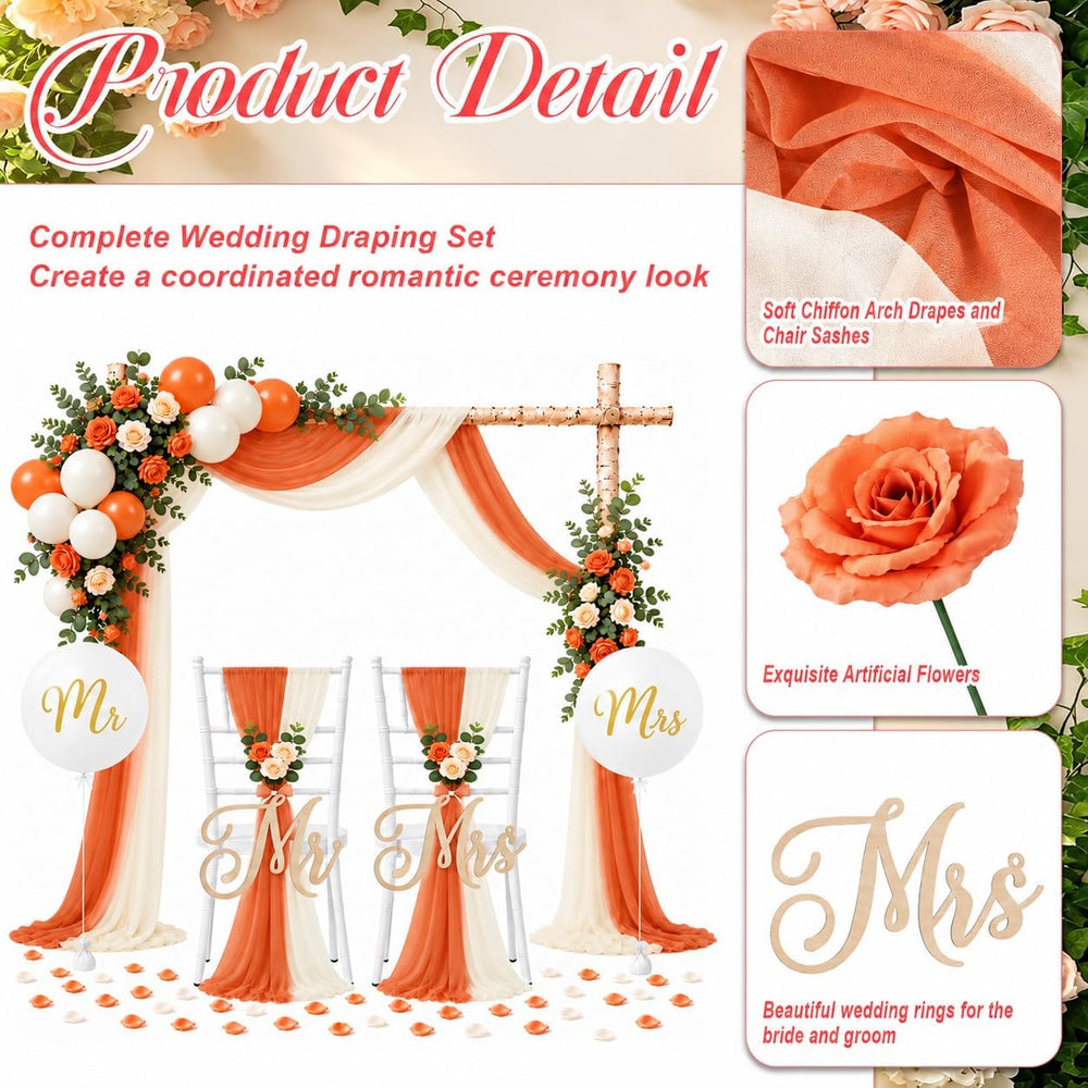 Cinrobiye 45PCS Terracotta Wedding Arch Decorations Kit, Fall Autumn Wedding ...