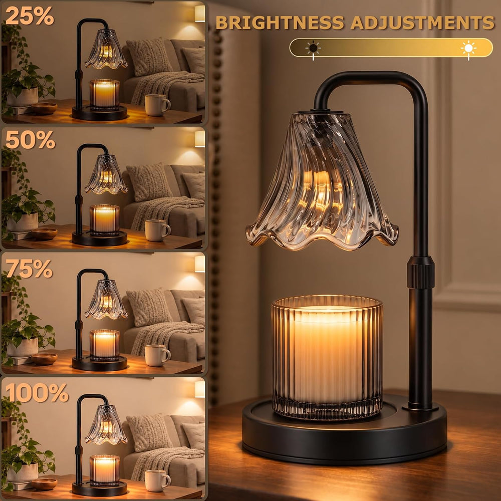 Candle Warmer Lamp with Timer Dimmer, Height Adjustable with 2 Bulbs