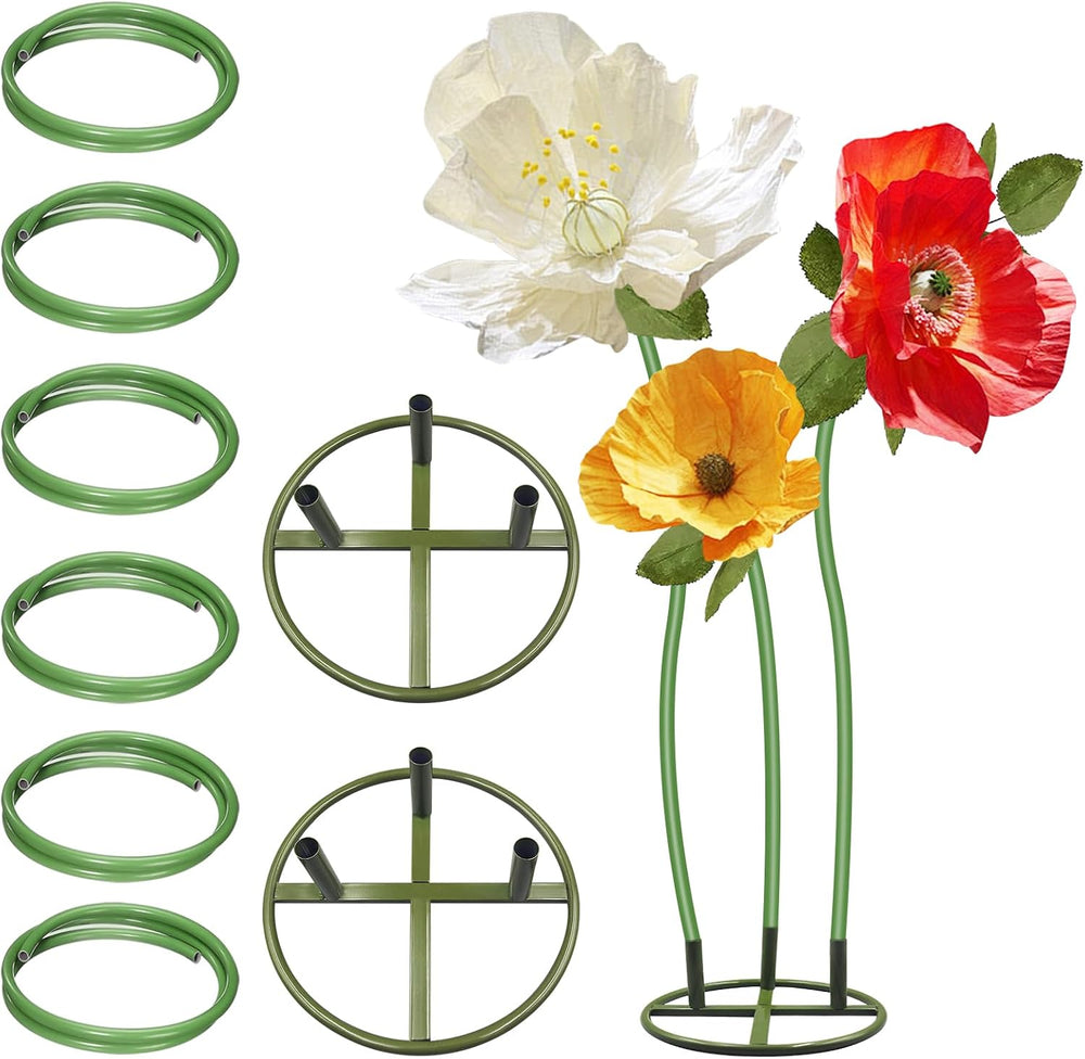 2Pack 19.69Ft Giant Flower Stand Green Flexible Pipe for Decoration Flower Po...