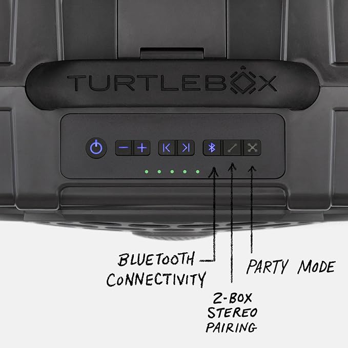 Turtlebox Original Gen 3: Portable Outdoor Bluetooth Speaker – Ultra-Loud (120dB), Waterproof (IP67), Rugged, Impact-Resistant, 3-Day Battery | Party Mode: Unlimited Pairing Stereo, Gray/Royal Blue