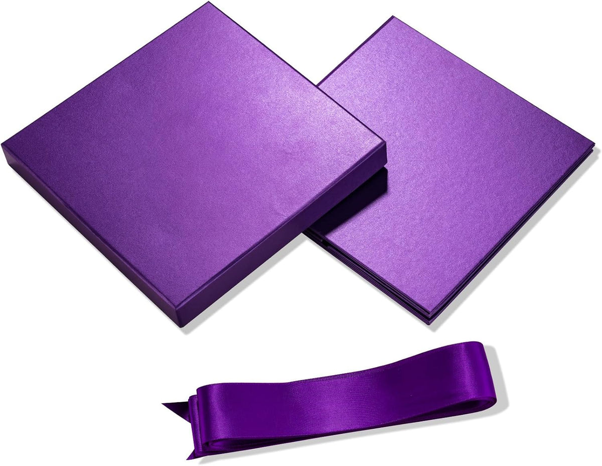 ruspepa medium birthday gift box with lids, ribbon, package contents