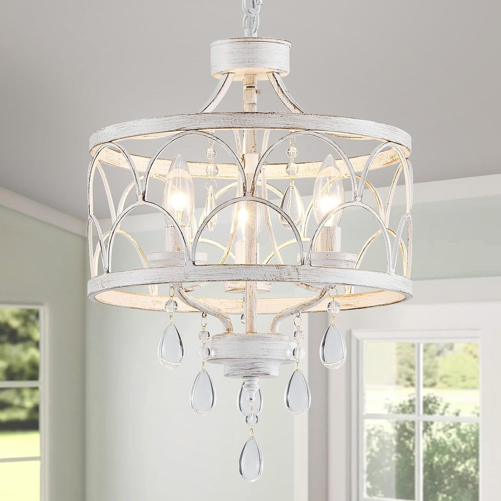 Small Crystal Chandelier, Modern Crystal Chandelier for Dining Room, Rustic F...