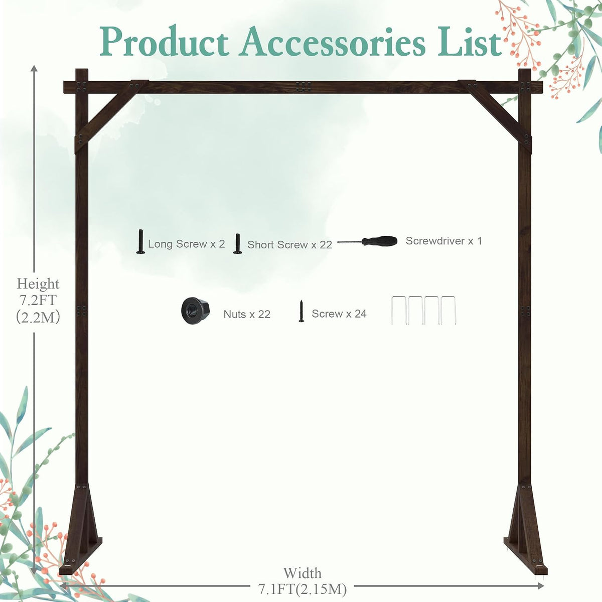 wooden wedding arch 7.2ft square wood arches arbor shown in use