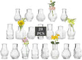 Glasseam Small Bud Vases for Centerpieces: 20PCS Mini Clear Glass Vase Set for Flowers Decor Wedding Party Baby Shower Dining Table Decorations Centerpiece