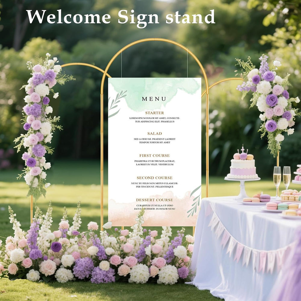 3 Pack Metal Arch Backdrop Stand(7.2 ft, 6.6 ft, 6 ft) Balloon Arbor Frame