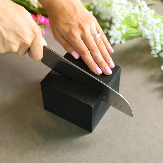 XCEL Floral Foam Blocks - Reusable, Weather Resistant Foam - Perfect for Fresh & Artificial Flower Arrangements, Crafts, Planter Boxes, Home Decor & More - 8-Pk, Black (4” x 4” x 3”)