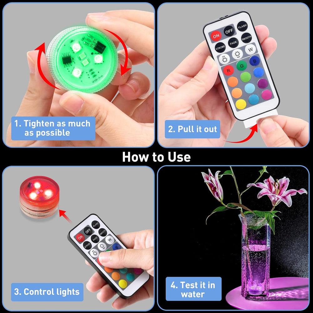 10 Pack Pumpkin Lights with Remote for Halloween Decor, Led Tea Lights