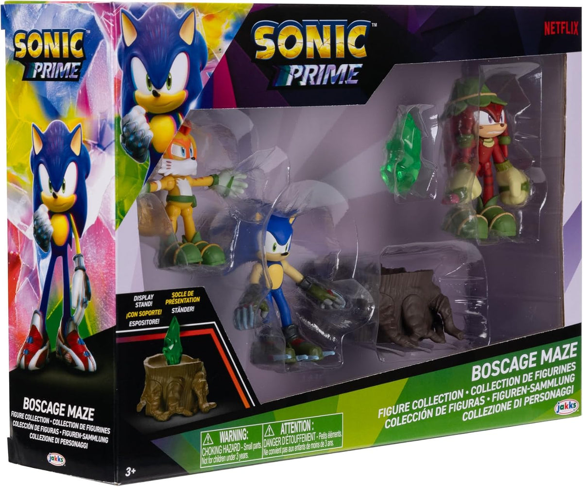 sonic prime 2.5-inch action figures bos cage maze, front angle view