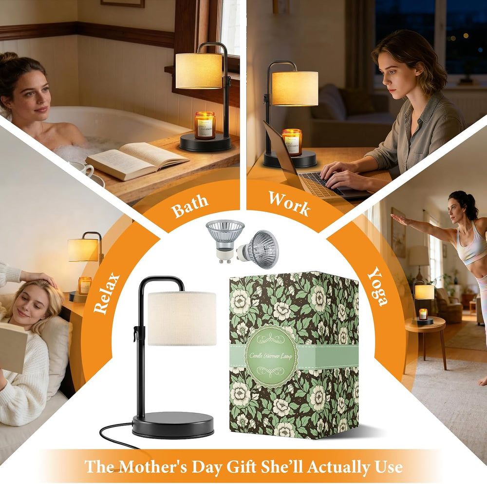 Hyrion Candle Warmer Lamp with Timer, Home Decor Birthday Gifts for Women