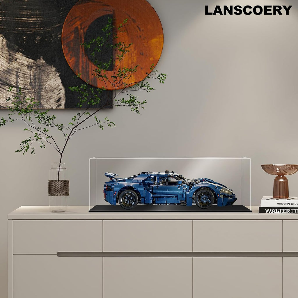 LANSCOERY Acrylic Display Case for Vehicle Models, 9.8x5.9x7.9 in
