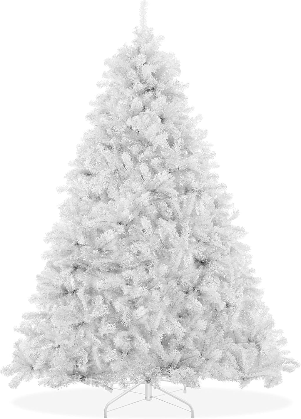 Casafield 7.5FT White Spruce Artificial Holiday Christmas Tree with Sturdy Metal Stand