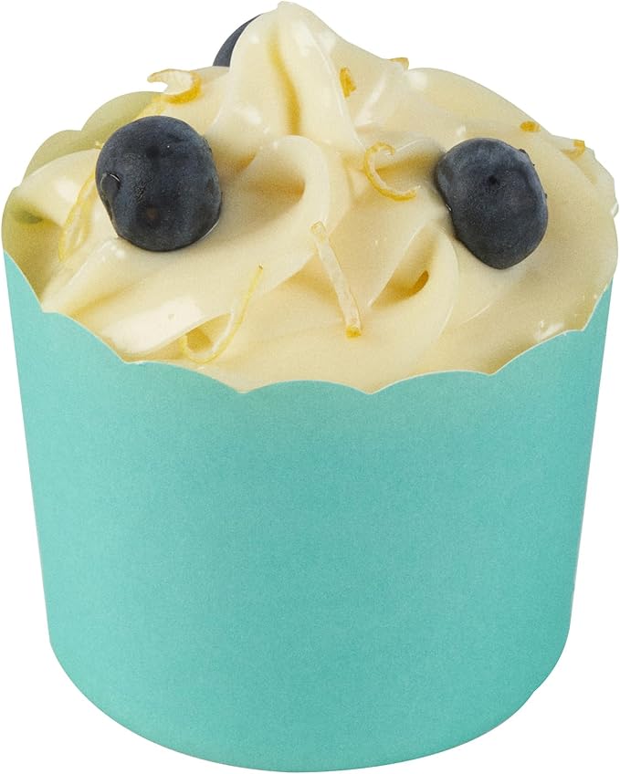 Panificio 6 Ounce Cupcake Wrappers, 200 Scalloped Baking Cups - Oven-Ready, Greaseproof, Turquoise Paper Cupcake Liners, Disposable, For Birthdays, Baby Showers, Or Weddings - Restaurantware (200 Pack)