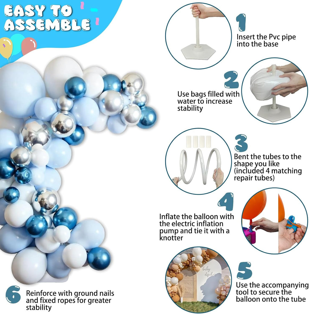 Balloon Arch Kit with Electric Pump, Free Bending Half Balloon Arch Stand