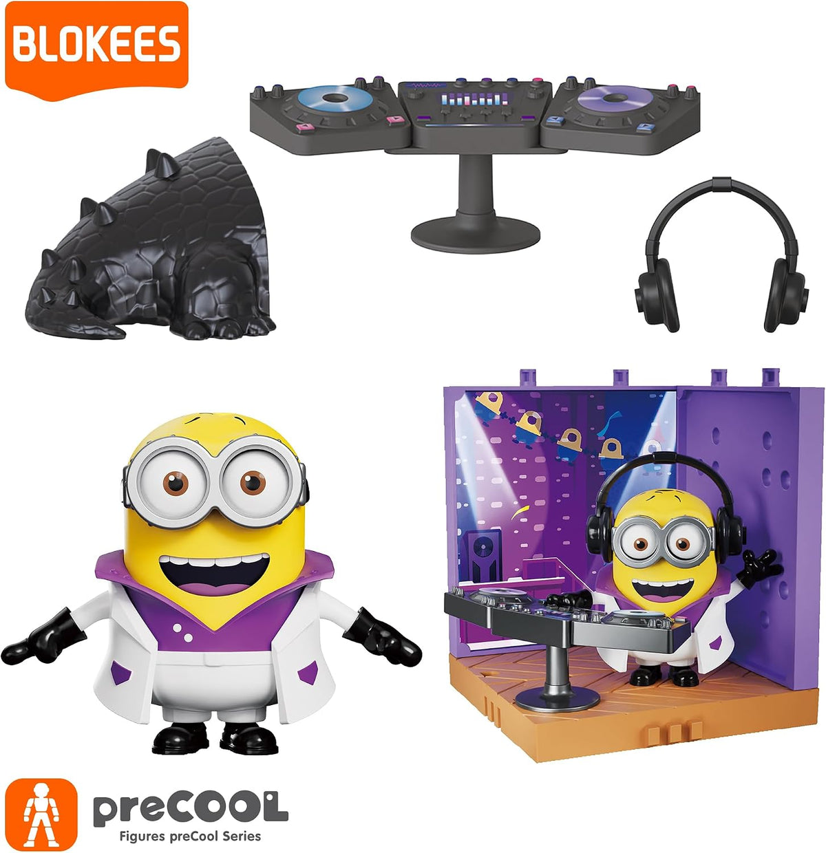 blokees | precool- minions-series 2| celebration party |, close-up detail