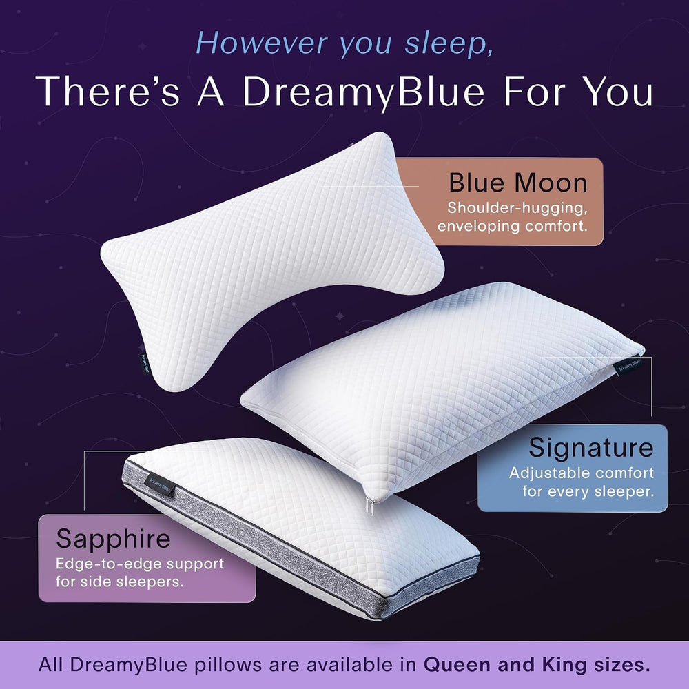 DreamyBlue Signature Adjustable Shredded Memory Foam Pillow Queen
