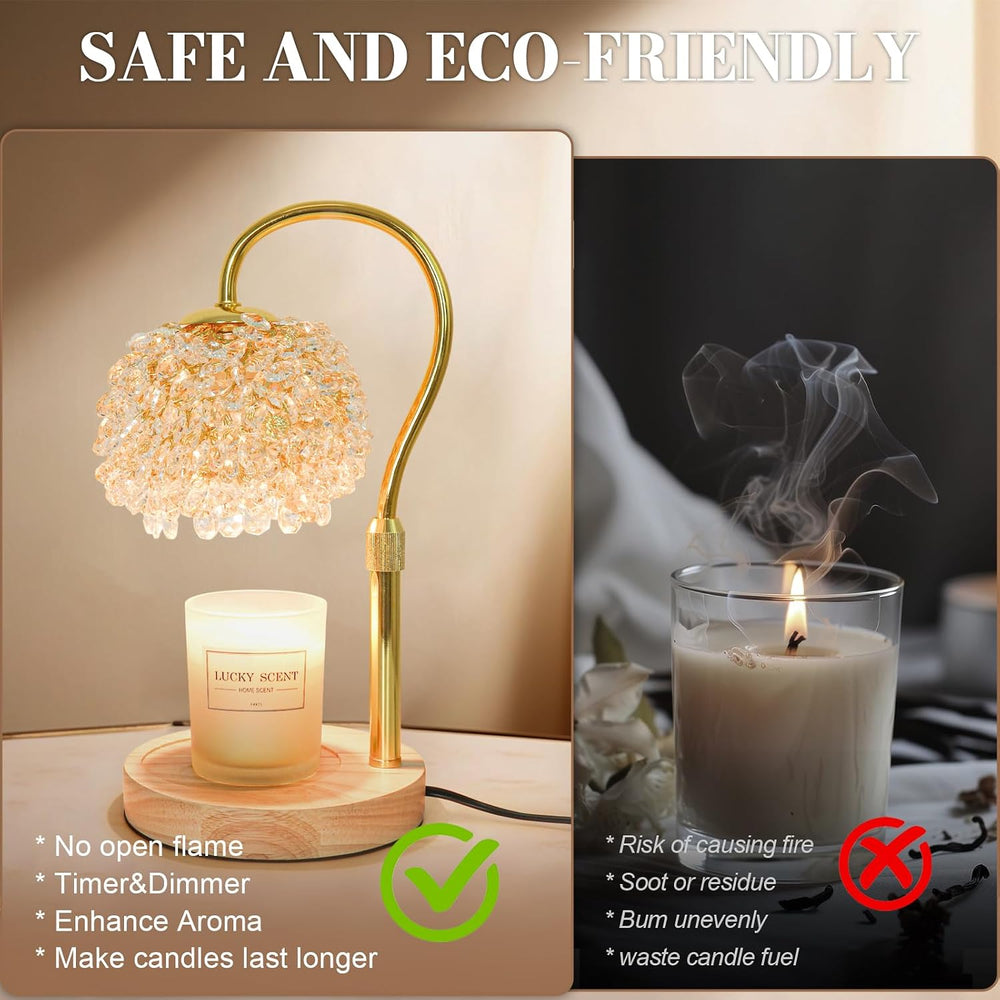 Hisummer Candle Warmer Lamp with Timer, Dimmable Candle Lamp Warmer with 312 ...