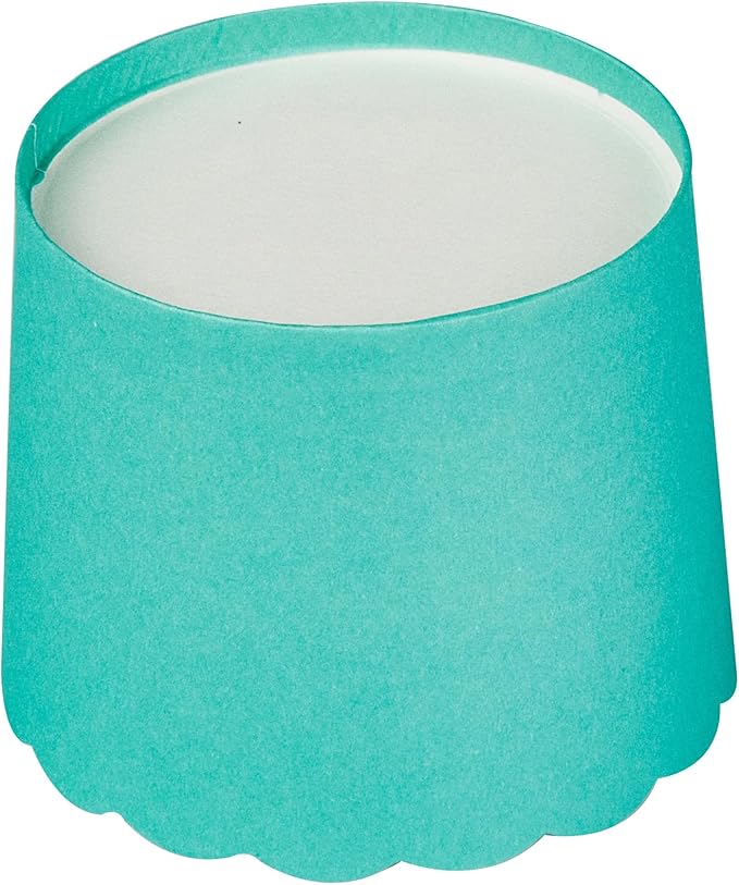 Panificio 6 Ounce Cupcake Wrappers, 200 Scalloped Baking Cups - Oven-Ready, Greaseproof, Turquoise Paper Cupcake Liners, Disposable, For Birthdays, Baby Showers, Or Weddings - Restaurantware (200 Pack)