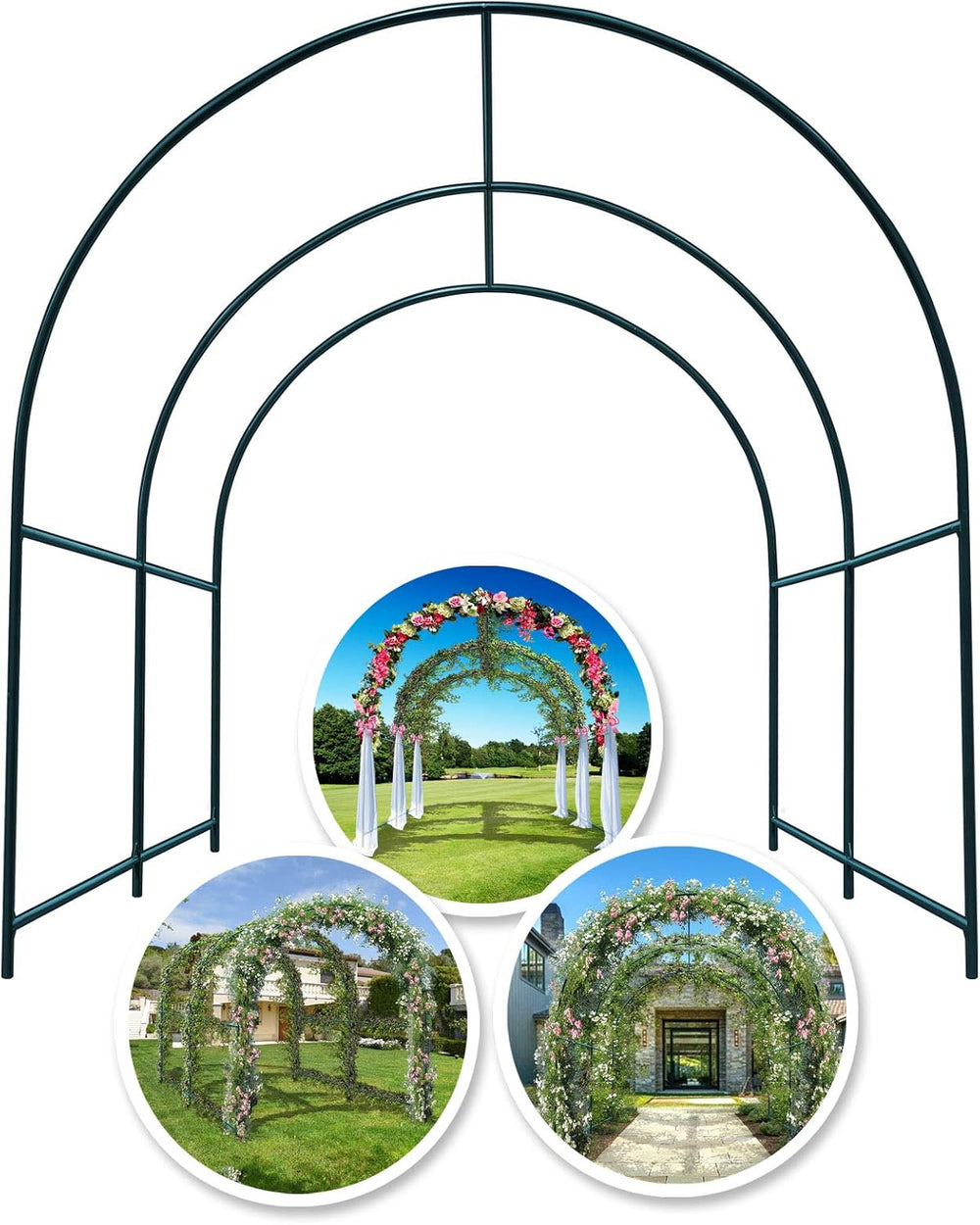 YardGrow Large Garden Support Arch Pergola Frame( 6.5 x 7 x 7.2ft)