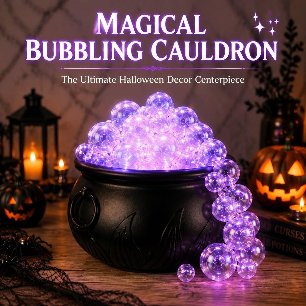 Bubbling Cauldron Halloween Decor Witch Pot Tabletop Centerpiece