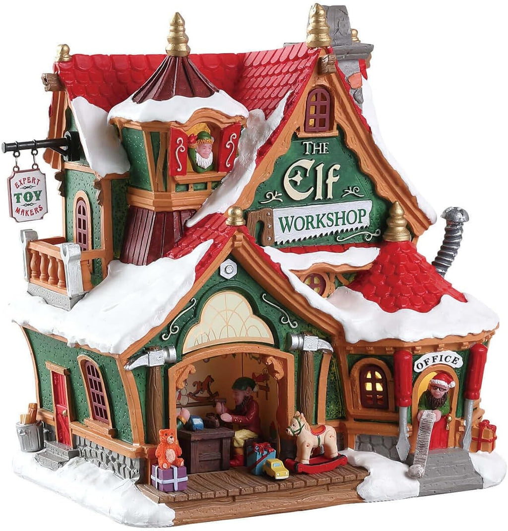 lemax 75291 santa's wonderland lighted buildings: the elf shown in use