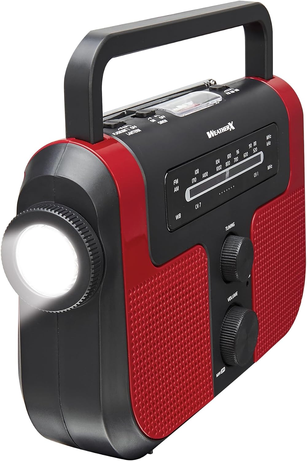 Weatherband AM/FM Radio with Flashlight, Lantern, and Phone Charger, WR383R