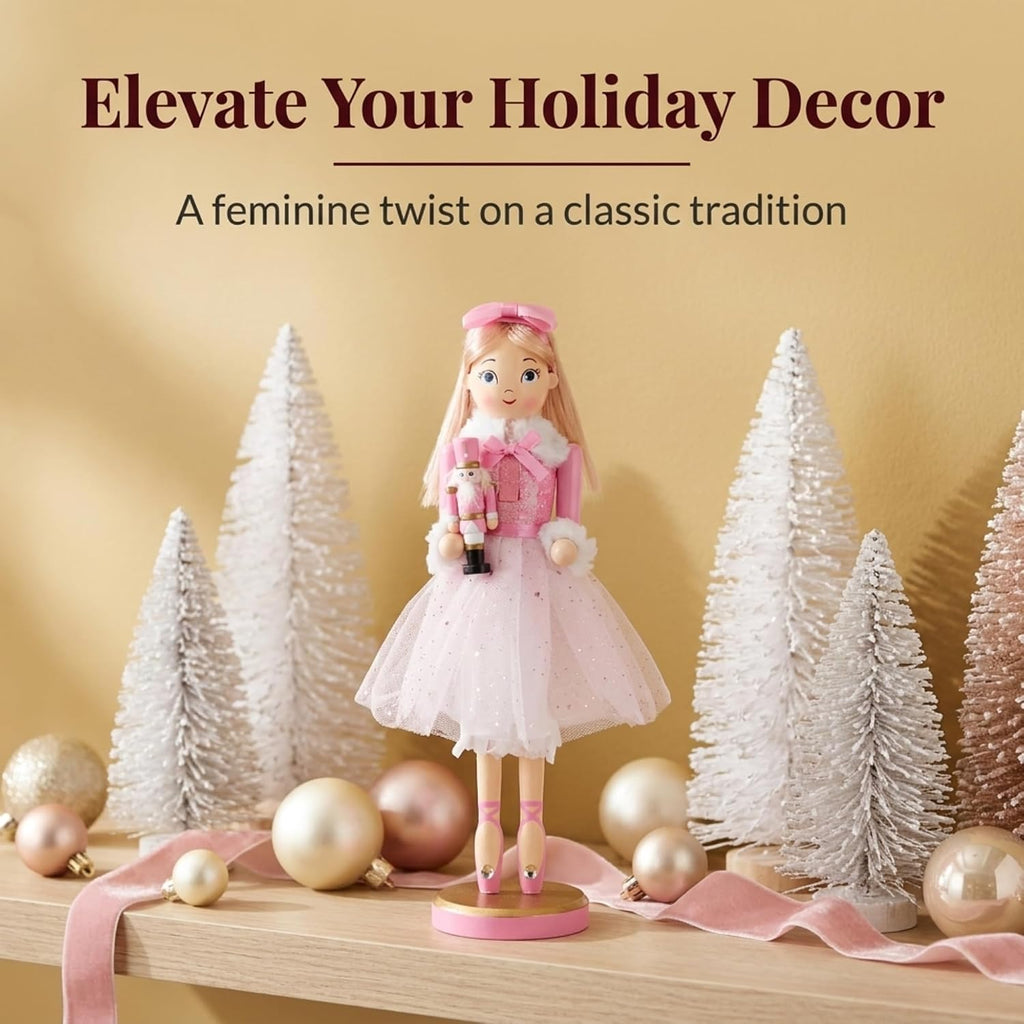 the bridge collection clara ballerina nutcracker & doll showing dimensions