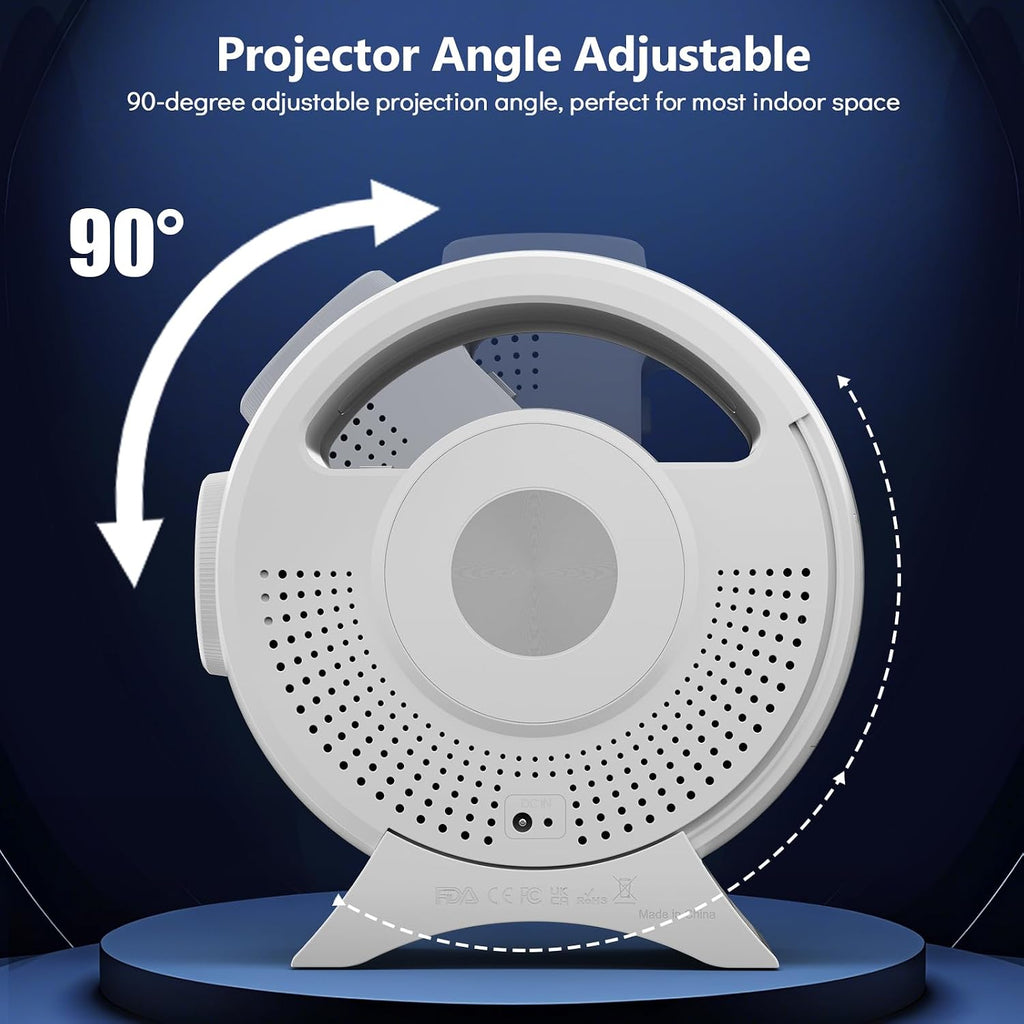 rossetta 3d galaxy projector, 60 scenes star light, front angle view
