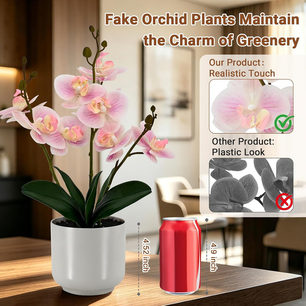 Faux Orchid 17.5” Tall Artificial Flower Indoor for Home Decor