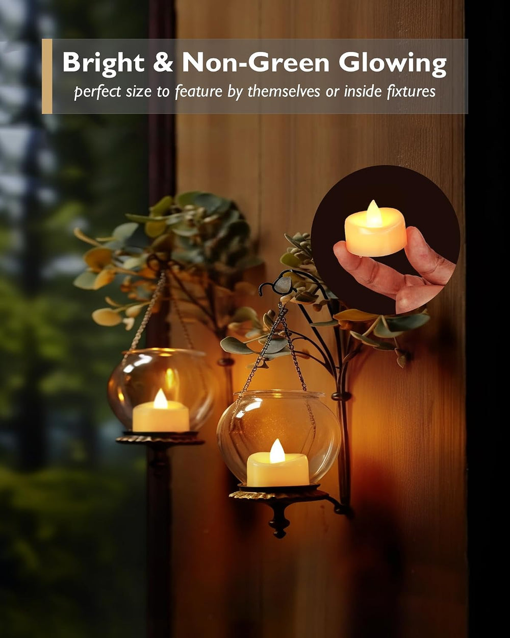 Flameless Candles, 100 Pack LED Tea Lights Candles Battery Operated, Last 200...