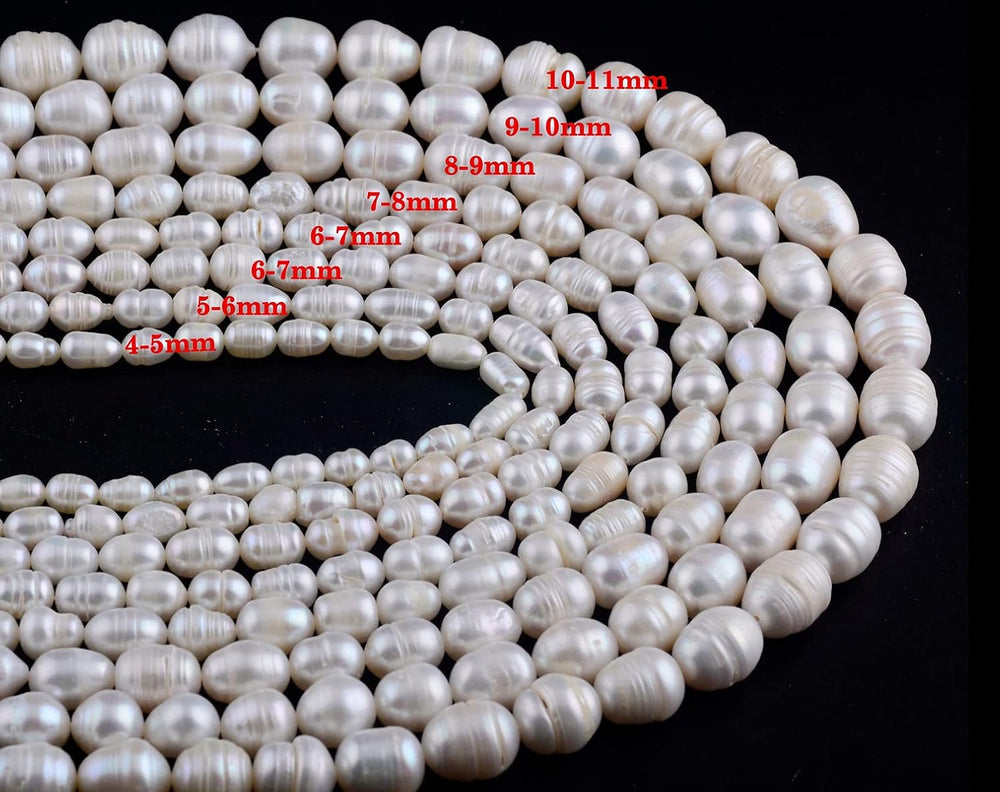 Pearls Beads for Jewelry Making 100pcs 8-9mm Natural Genuine Real Freshwater ...