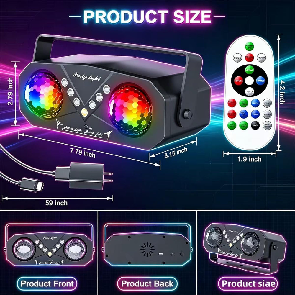 Updated Disco Ball Party Light with V-Shaped LED Beads