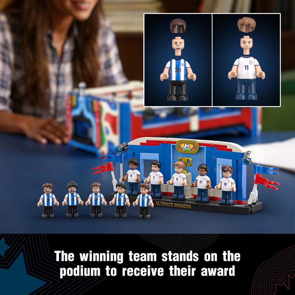 Soccer Mini Foosball Table Game Building Block Set