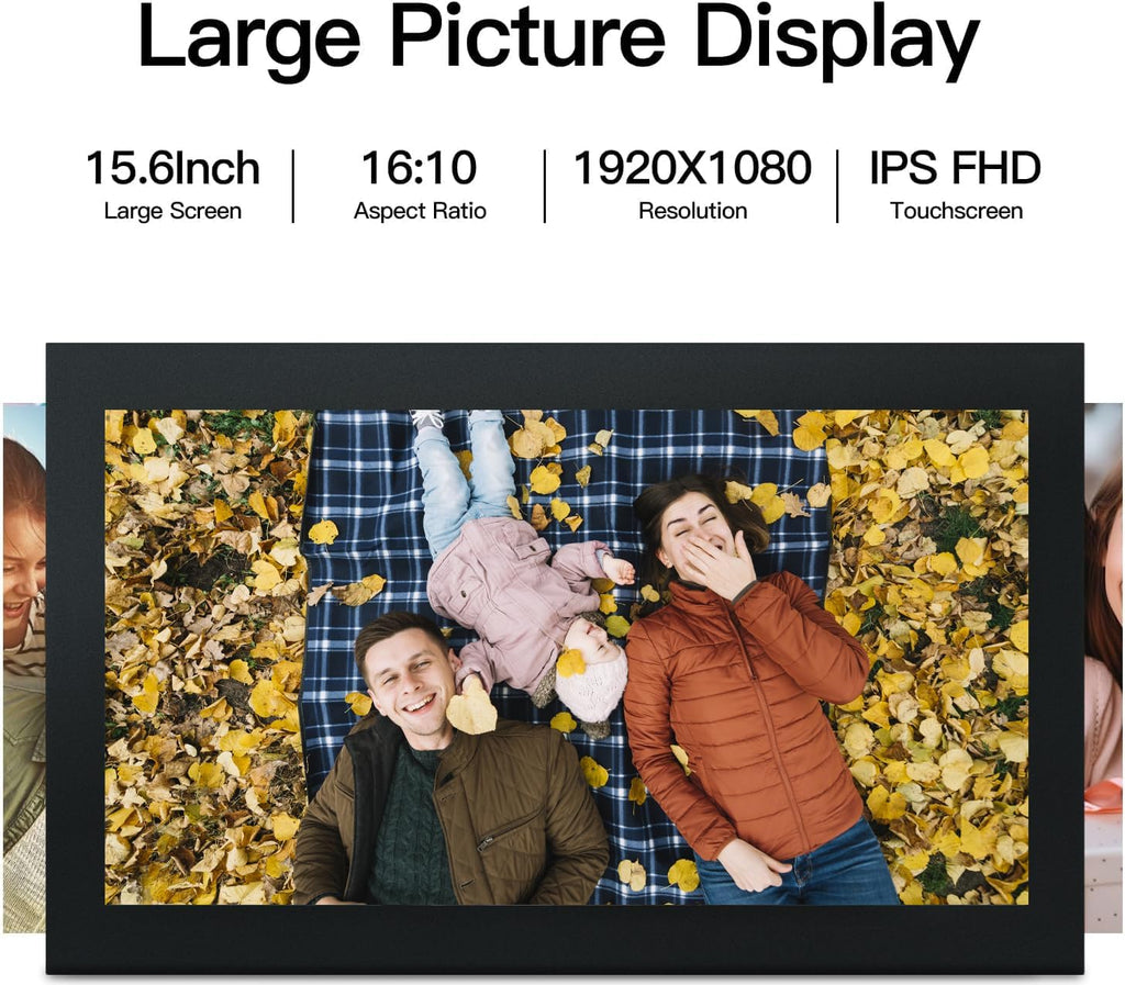 Glusine Digital Photo Frame with 15.6 Inch Touch Screen