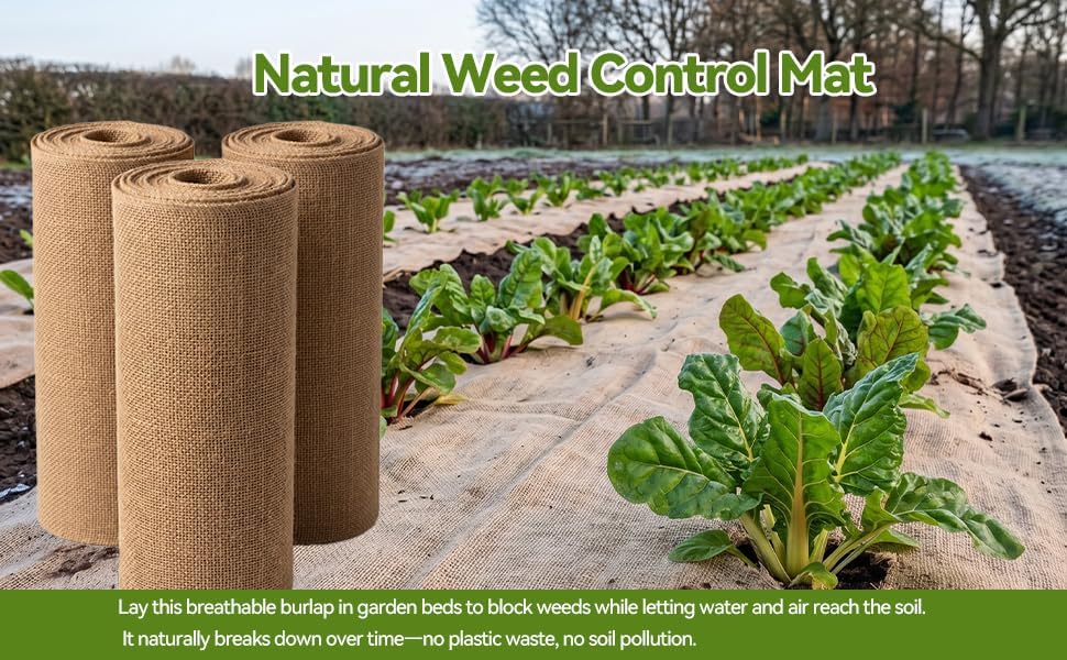 Premium Natural Burlap Fabric Roll – Multipurpose for Gardening, Weddings, Cr...