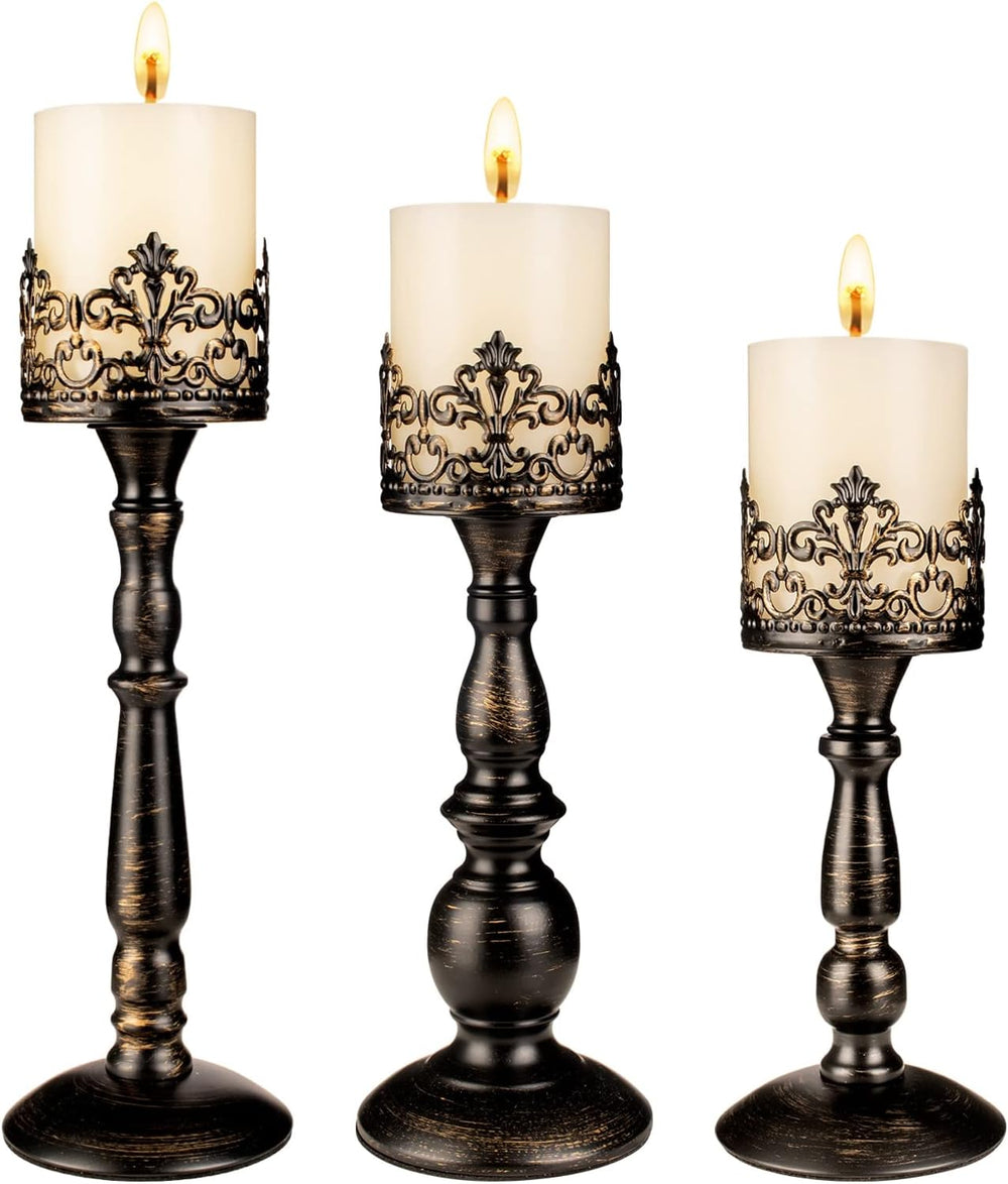 Vintage Candle Holder for Table Centerpiece Gothic Candle Stand Set