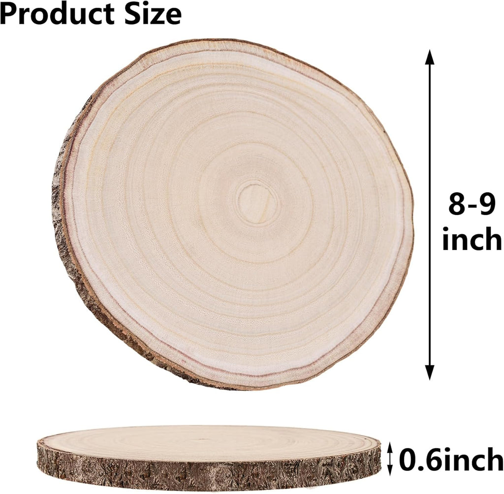 natural paulownia wood slices 8-9 inches,wood slices for shown in use