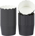 Panificio 10 Ounce Cupcake Wrappers, 200 Scalloped Baking Cups - Oven-Ready, Greaseproof, Black Paper Cupcake Liners, Disposable, For Birthdays, Baby Showers, Or Weddings - Restaurantware (200 Pack)