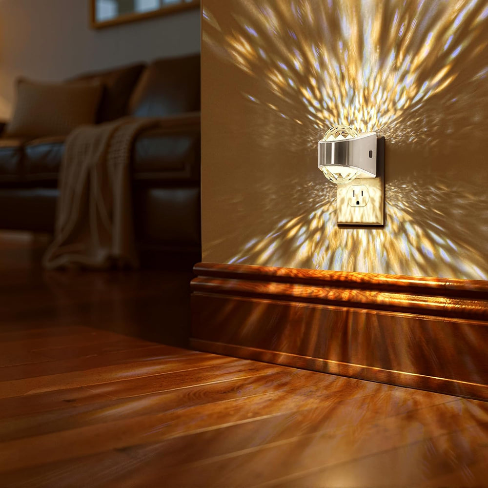 Night Light, Sliver Projector Night Lights Plug into Wall 2 Pack