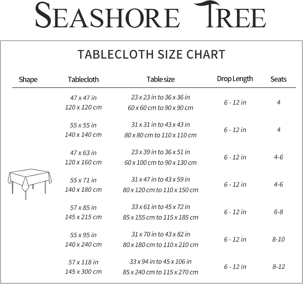 Rectangle Table cloth Fabric,Waterproof, Linen-textured, Black, 57x118 inch