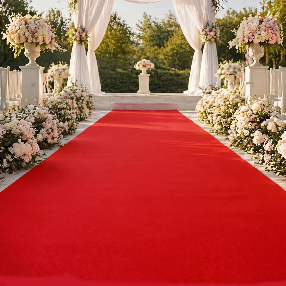 Red Carpet Runner 4x30 ft, Heavy Duty 450 GSM Thick Wedding Aisle Runner, No ...