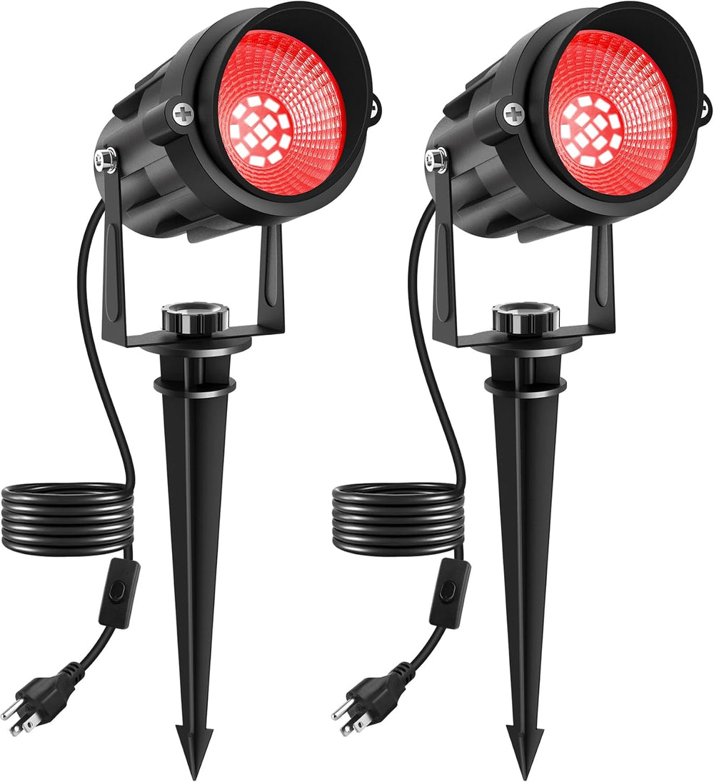 Halloween Red Landscape Lights Outdoor, 14 LED Landscape Lighting with US Plu...