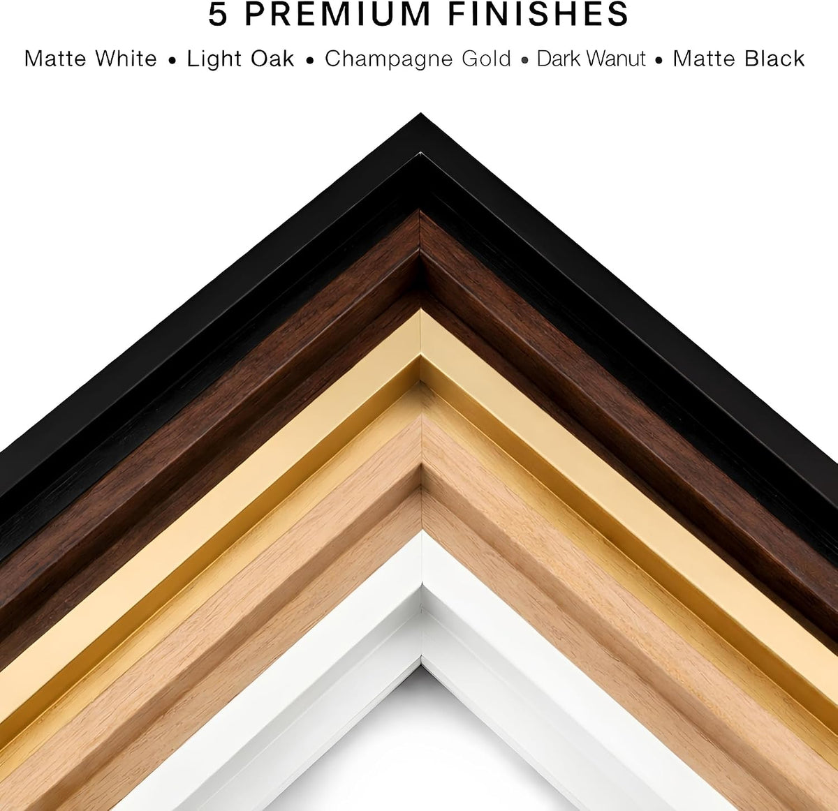 24x30 light brown canvas floater frame for stretched, side view