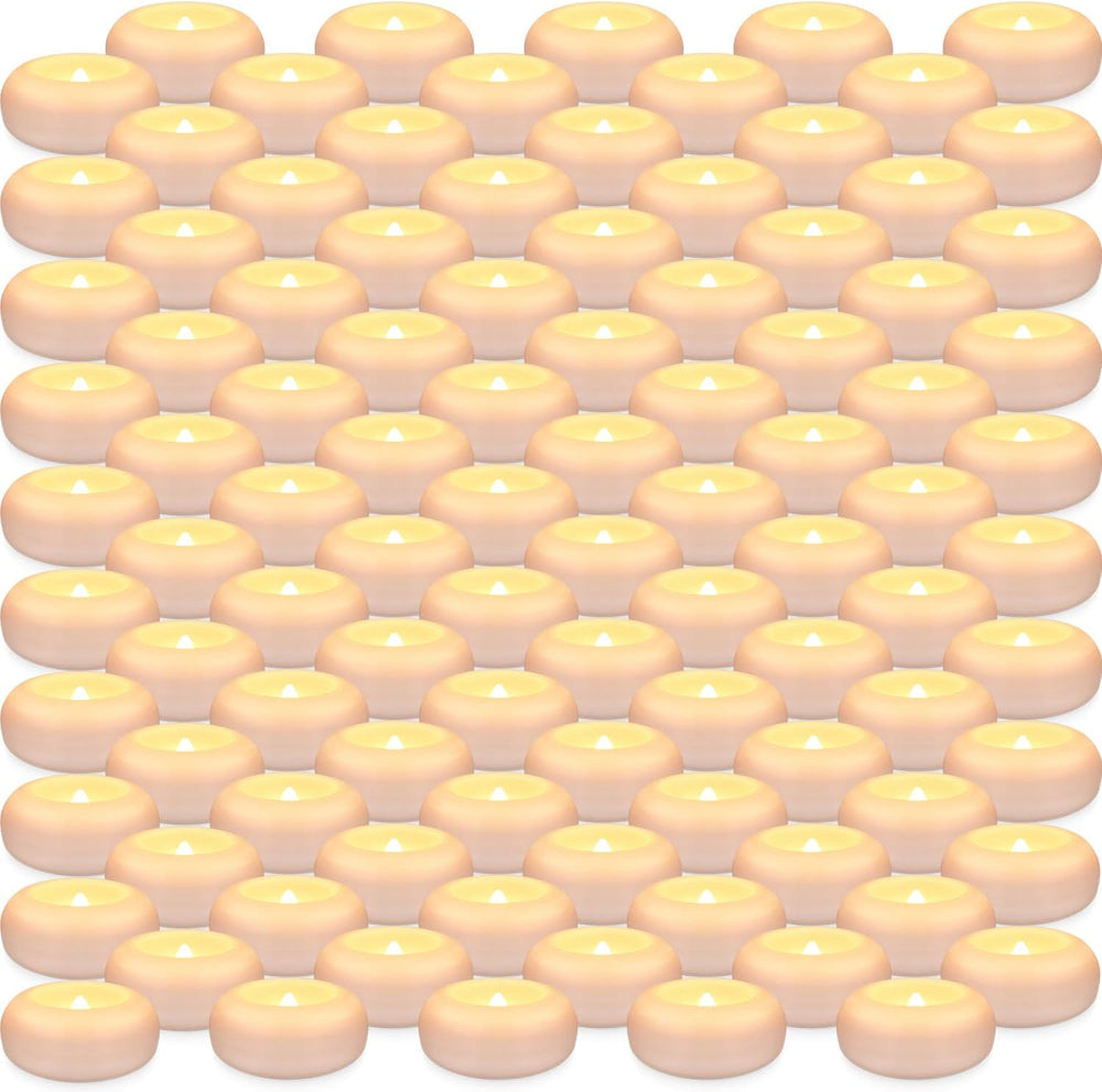 100 2-inch Floating Candles, Water Activated Flameless Tea Light